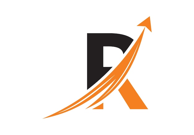 Logotipo de finanzas con la letra R Concepto de logotipo financiero o de éxito Logotipo para negocios contables