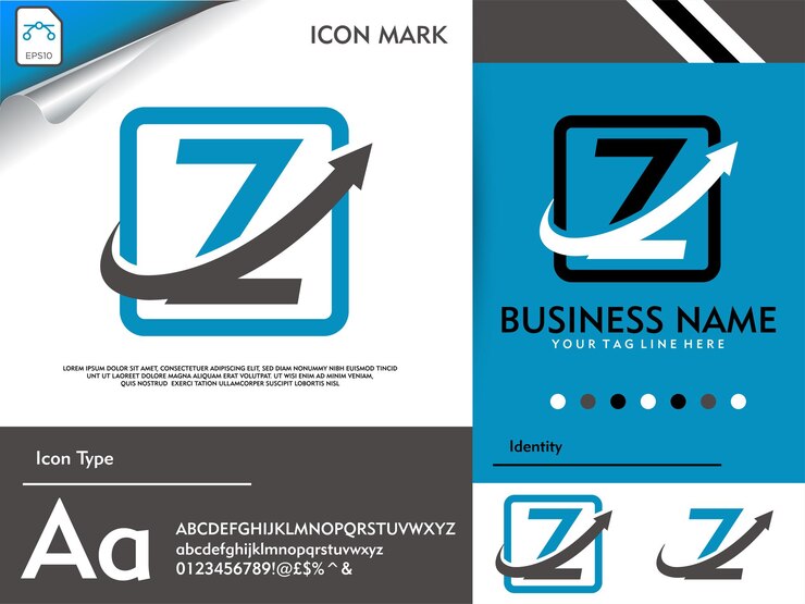 Vector logotipo de finanzas con vector premium de letra z