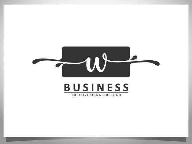 Logotipo de firma dibujado a mano recortado letra S rectángulo negro aislado