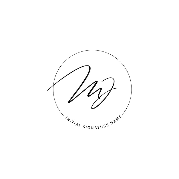 El logotipo de la firma de la letra inicial o el logotipo del monograma