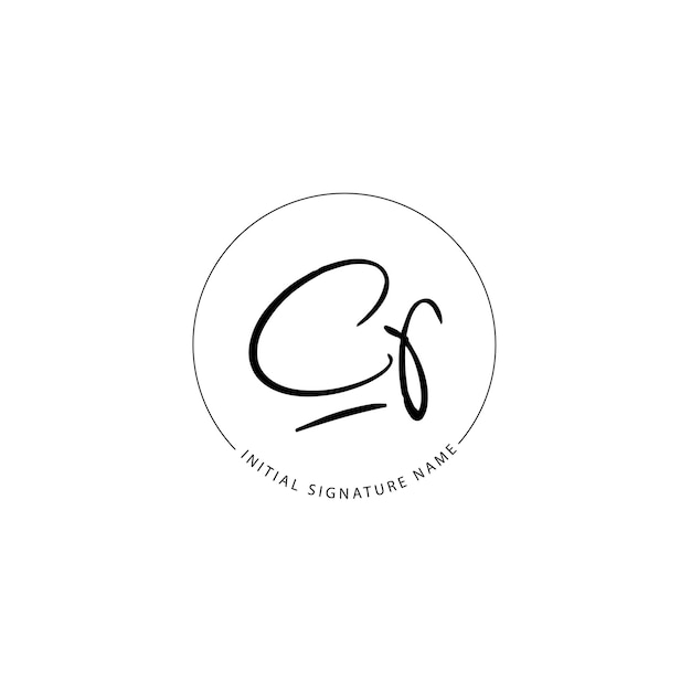 El logotipo de la firma de la letra inicial o el logotipo del monograma