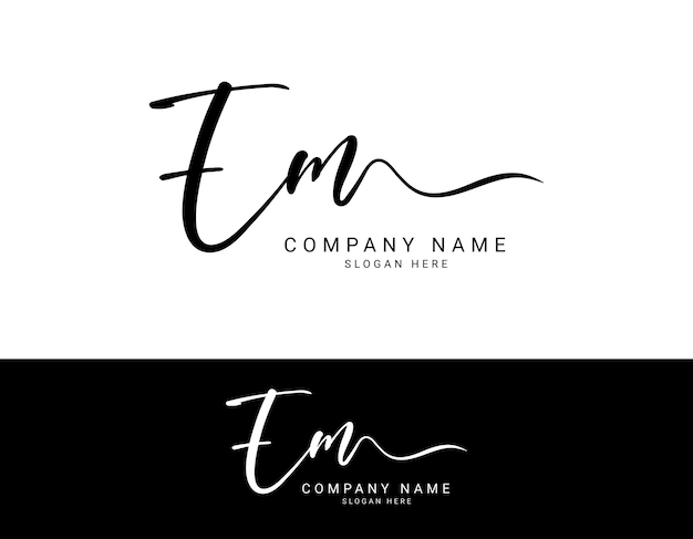 El logotipo de la firma manuscrita inicial
