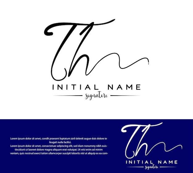 El logotipo de la firma manuscrita inicial