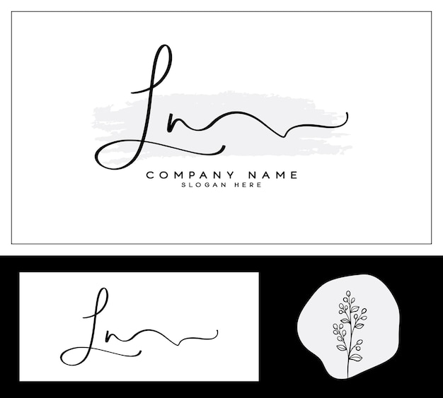 El logotipo de la firma manuscrita inicial
