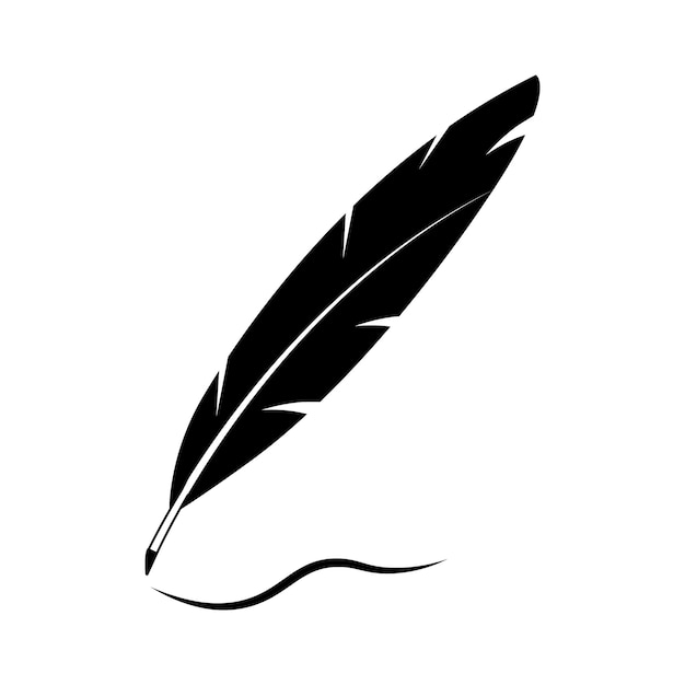 Logotipo de la firma de pluma de pluma