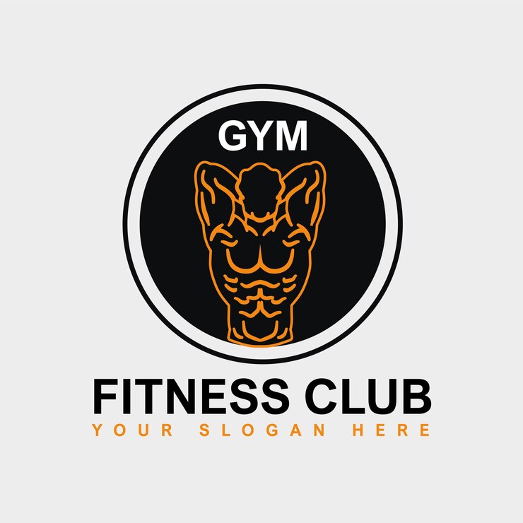 Logotipo de fitness barbell logotipo de levantamiento de pesas logotipo de gimnasia troncos de fitness siluetas
