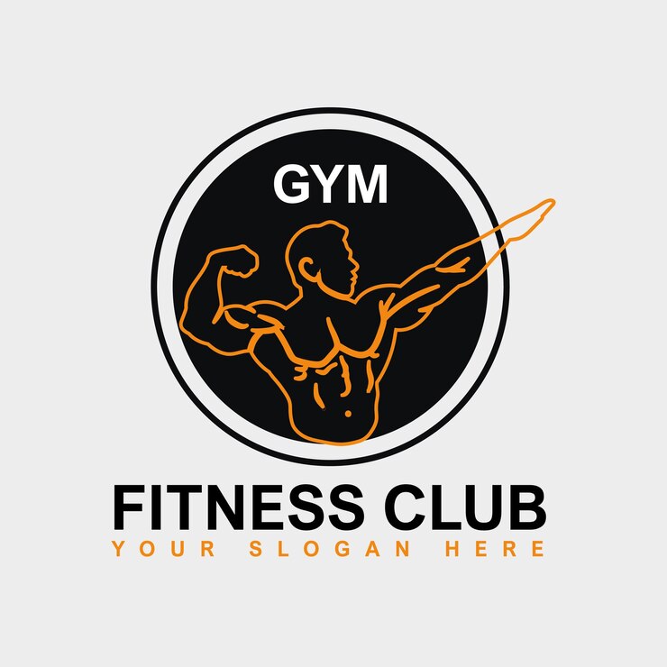 Logotipo de fitness barbell logotipo de levantamiento de pesas logotipo de gimnasia troncos de fitness siluetas
