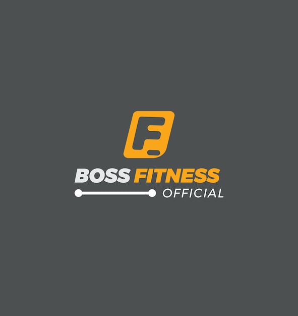 Logotipo de fitness jefe