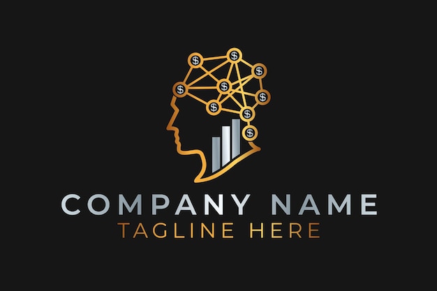 Logotipo de fitness mental logotipo de consultoría logotipo de crecimiento empresarial logotipo