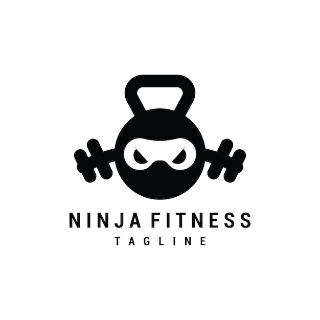 Logotipo de fitness ninja