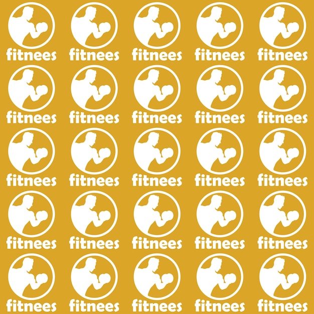 Logotipo de fitness con patrón vectorial