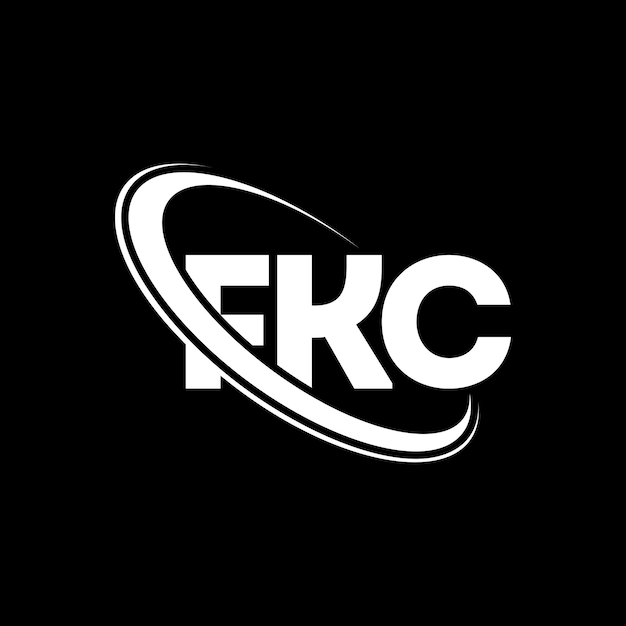 Logotipo de FKC FKC letra FKC logotipo de letra diseño Iniciales Logotipo FKC vinculado con círculo y mayúscula logotipo de monograma FKC tipografía para negocios de tecnología y marca inmobiliaria