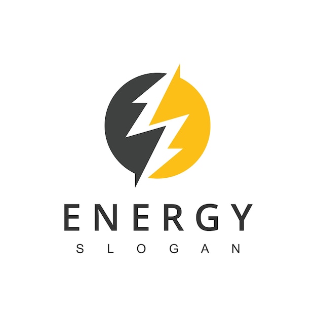 Logotipo Flash Energía plantilla de diseño vectorial de energía Tiempo de trueno Logotipo eléctrico