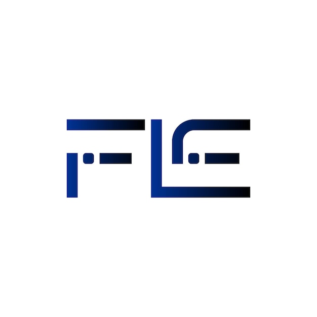 Logotipo FLE gradiente de monograma inicial diseño vectorial de identidad empresarial de marcas de letras minimalistas modernas