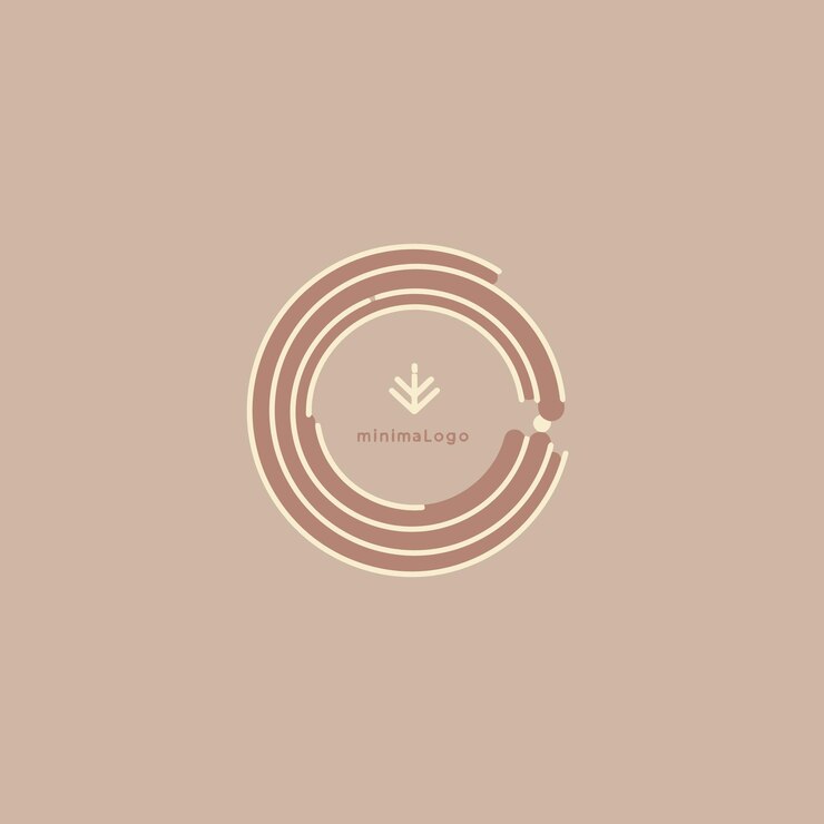 Vector logotipo de flecha de círculo minimalista