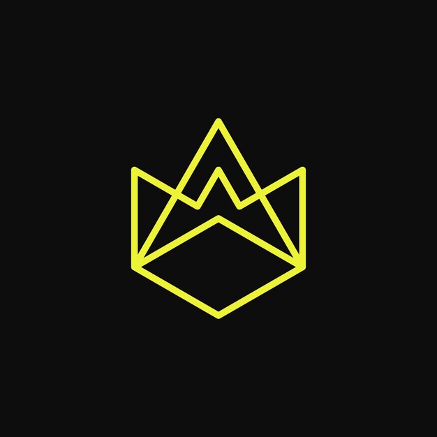 logotipo de flecha de corona de letra W moderna simple