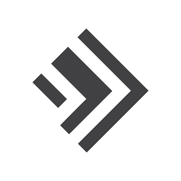 Logotipo de la flecha geométrica abstracta