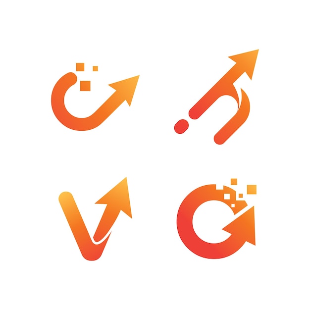 Logotipo de la flecha logística