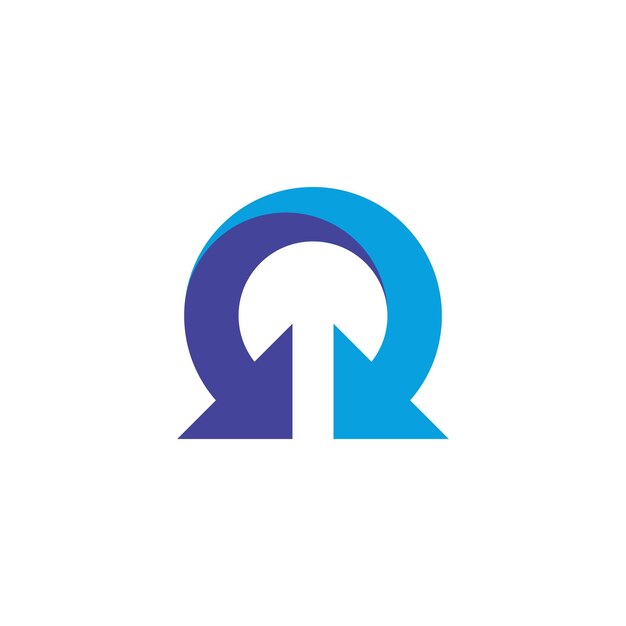 logotipo de la flecha omega