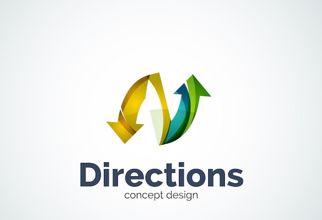 Logotipo de flechas de dirección