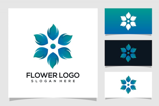 Logotipo de flor abstracta