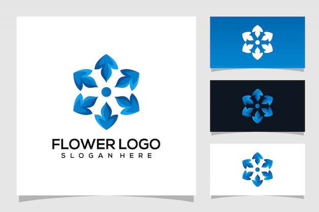 logotipo de flor abstracta