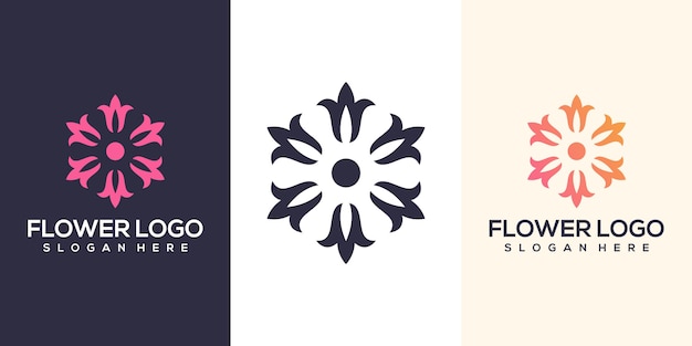 Logotipo de flor abstracta