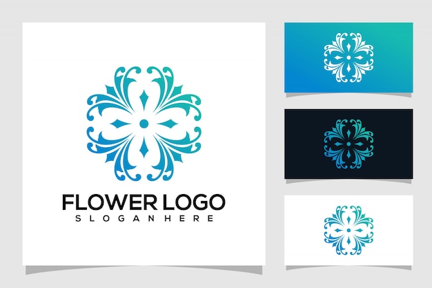 logotipo de flor abstracta