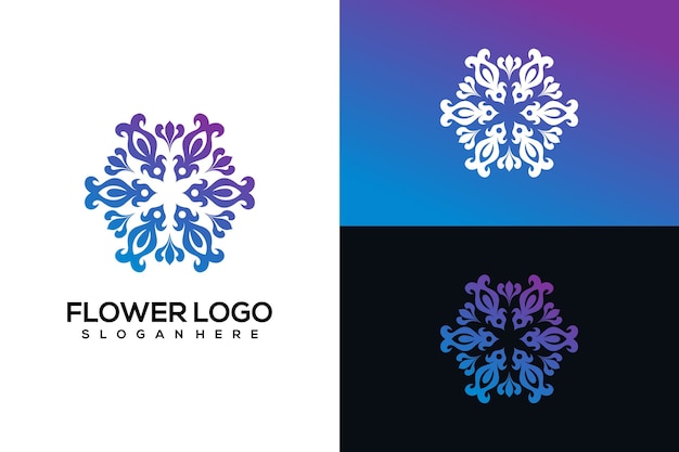 Logotipo de flor abstracta