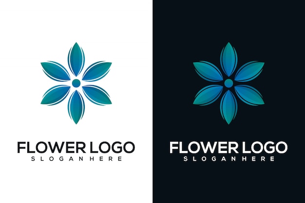 Logotipo de flor abstracta