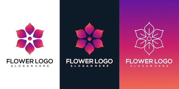 logotipo de flor abstracta