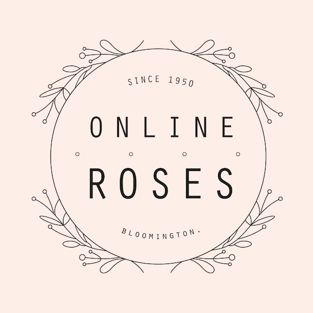 Logotipo de flor de círculo femenino