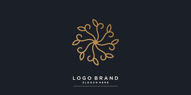 Logotipo de flor creativa con concepto moderno Premium Vector parte 1