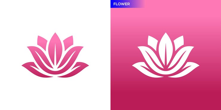 Logotipo de la flor de loto belleza de la naturaleza plantilla de diseño del símbolo del icono EPS 10