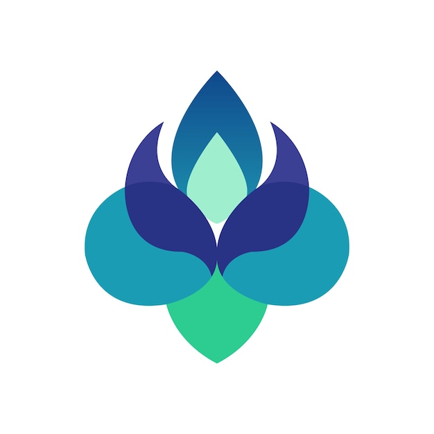El logotipo de la flor de loto moderna