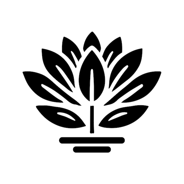 Logotipo de flor de loto plantilla de logotipo de belleza o spa icono de lirio de agua vectorial símbolo de loto de yoga