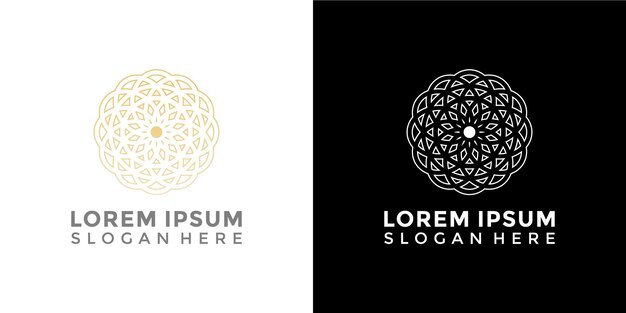 logotipo de flor minimalista y elegante