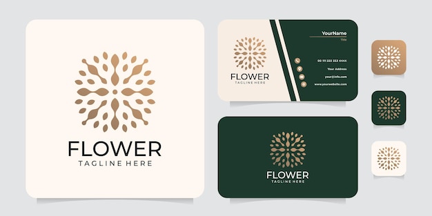 Logotipo de flor minimalista