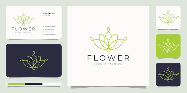 Logotipo de flor minimalista.