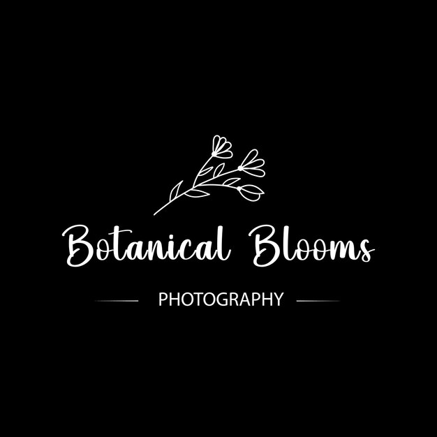logotipo floral abstracto