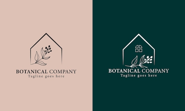 El logotipo floral botánico