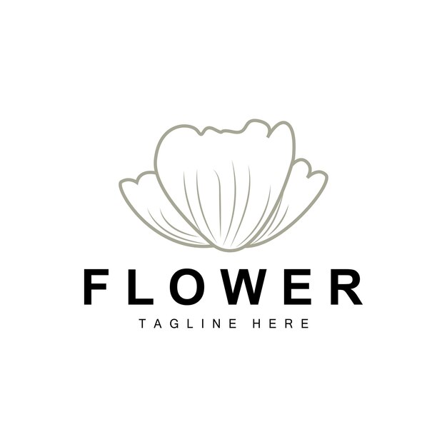 Logotipo floral Hojas y flores Jardín botánico Vector Diseño floral de la vida
