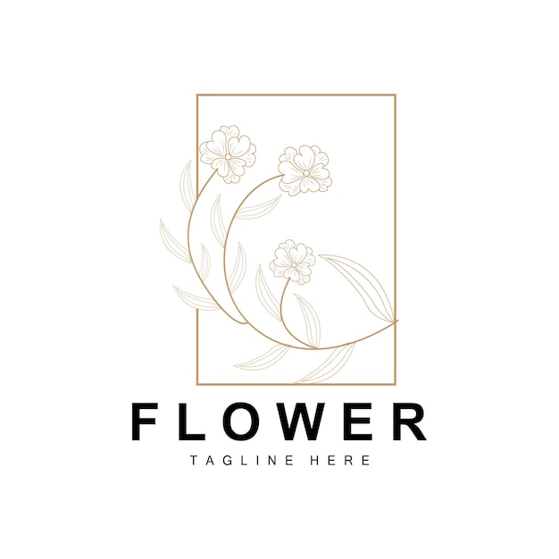 Logotipo Floral Hojas Y Flores Jardín Botánico Vector Diseño Floral De La Vida