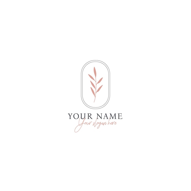 logotipo floral mínimo