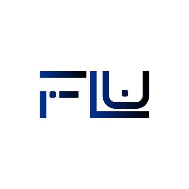 Logotipo de FLU gradiente de monograma inicial diseño vectorial de identidad empresarial de marcas de letras minimalistas modernas