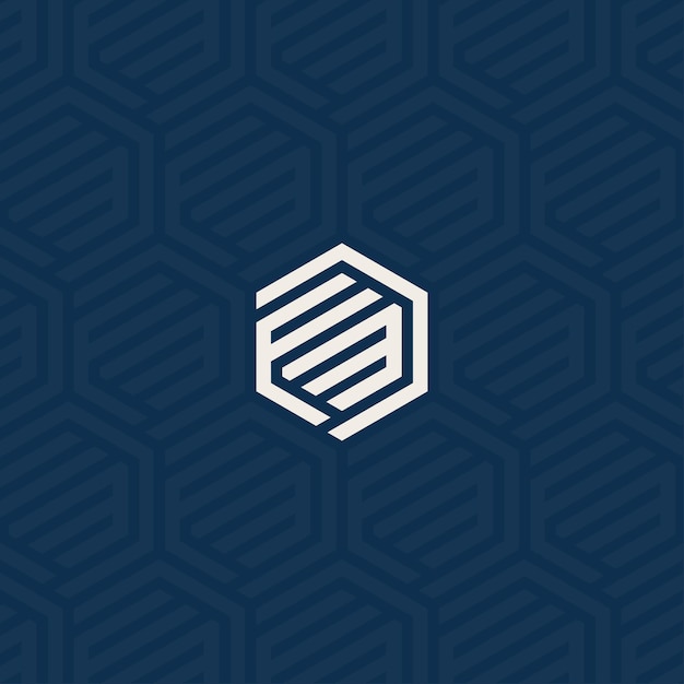 Logotipo de FMD o DFM y símbolo de flecha hacia arriba con diseño de patrón de fondo
