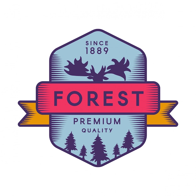 Vector logotipo forestal