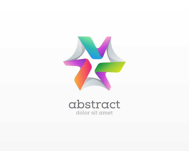 Vector logotipo de forma abstracta. icono de triple letra v moderna