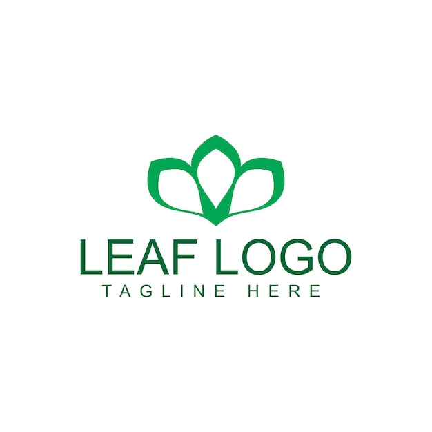 Logotipo en forma de hoja
