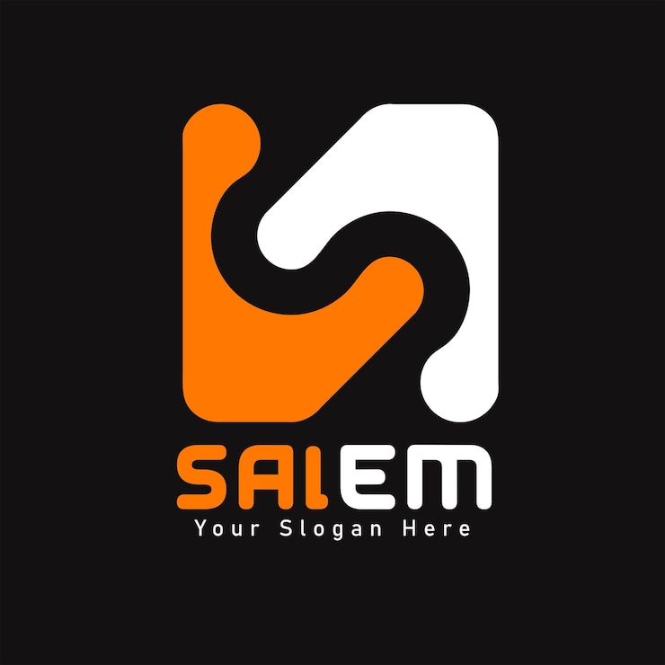 Vector logotipo en forma de letra s naranja